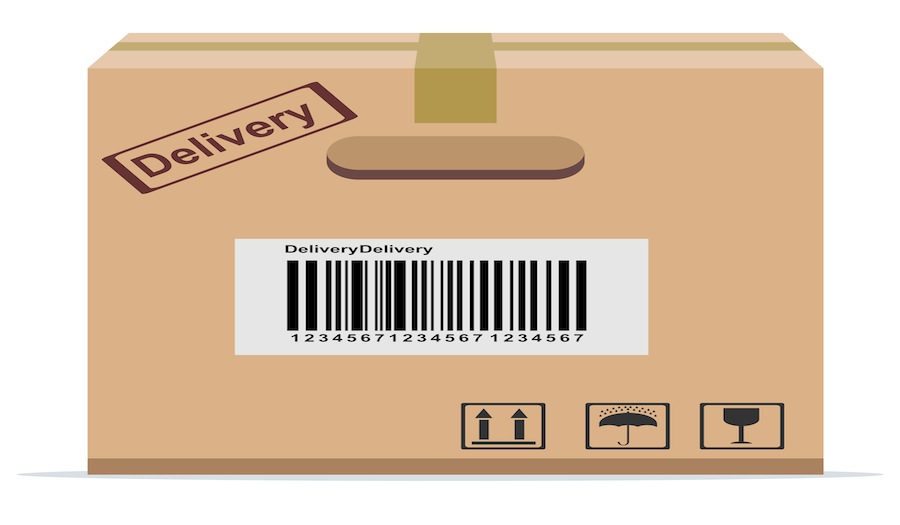 Cardboard Box for delivery . Stock Vector illustration
