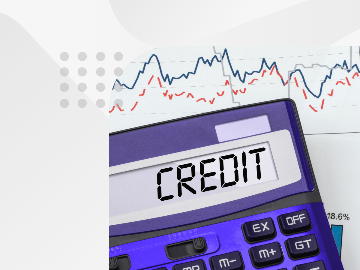 Calculator displaying the word 'Credit'