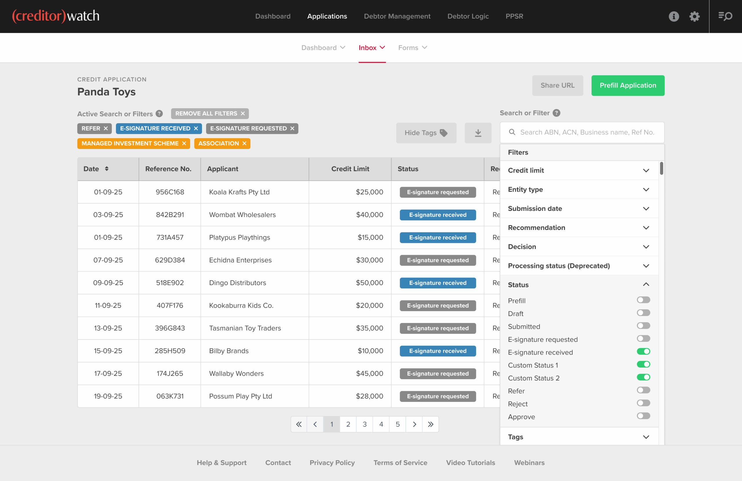 Enhanced inbox filters